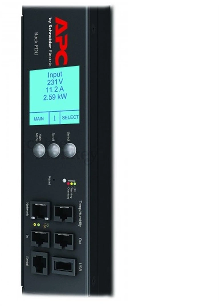 APC rack PDU 2G, měřené zásuvky s přepínáním, Zero U, 11.0kW, 230V, (21) C13 & (3) C19