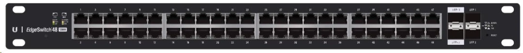 UBNT EdgeSwitch ES-48-500W konfigurovatelný switch 48 portů, PoE