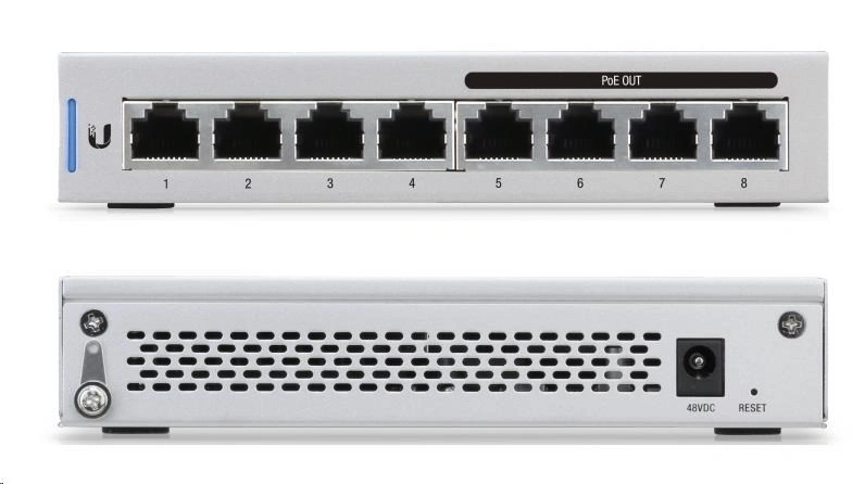 UBNT UniFi Switch US-8-60W, 5-PACK [8xGigabit, 4xporty s PoE 60W 802.3af, non-blocking 8Gbps]