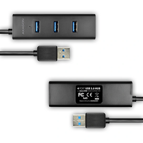 AXAGON HUE-S2BP 4x USB3.0 CHARGING hub 1.2m cable vč. AC adapteru