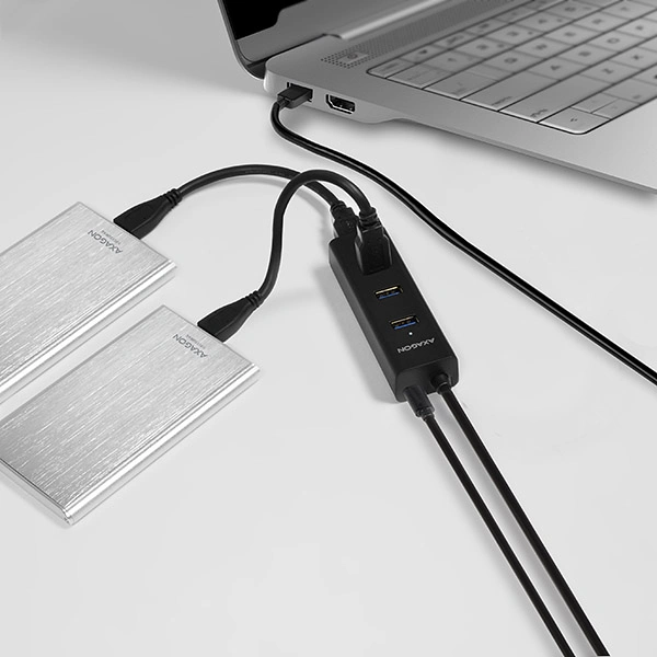 AXAGON HUE-S2BP 4x USB3.0 CHARGING hub 1.2m cable vč. AC adapteru