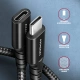 AXAGON kabel prodlužovací USB-C(M) - USB-C(F), USB 20Gbps, PD 240W 5A, 8K HD, ALU, oplet, 1,5m, čern