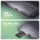 AXAGON dokovací stanice HMC-6GM2, USB-A, USB-C, HDMI, M.2 slot,, SD/microSD,PD 100W, kabel USB-C 20c