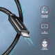 AXAGON kabel NewGEN+ USB-C - USB-C, USB4 Gen 3×2, PD 240W 5A, 8K@60Hz, ALU, opletený, 1m, černá