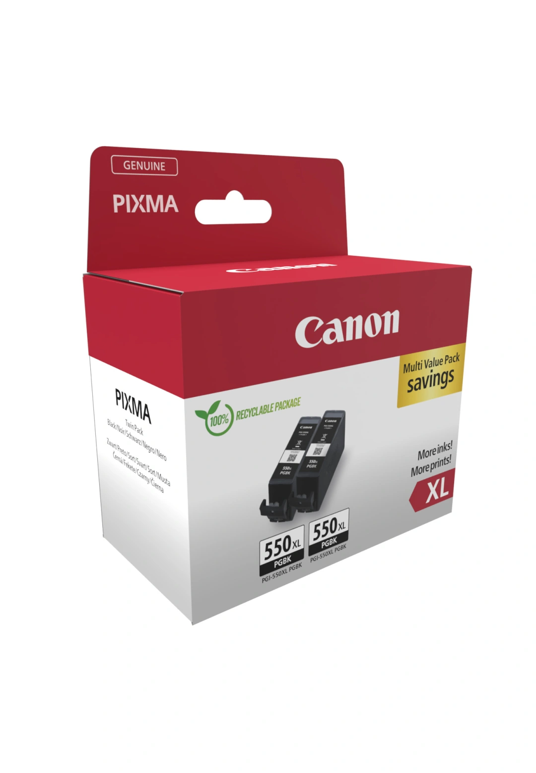 Canon cartridge PGI-550 XL/Black/Twinpack/SEC/1000str.
