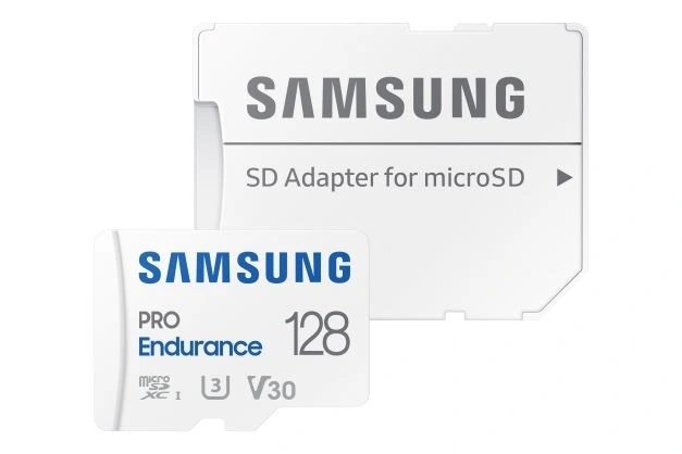 Samsung Micro SDXC 128GB PRO Endurance UHS-I U3 (Class 10) + SD adaptér