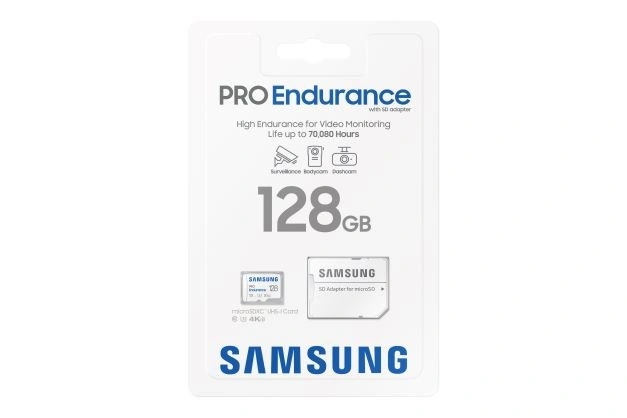 Samsung Micro SDXC 128GB PRO Endurance UHS-I U3 (Class 10) + SD adaptér