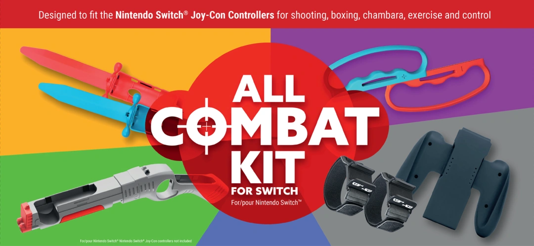 All Combat Kit pro Nintendo Switch (0007786), šedá/modrá/červená