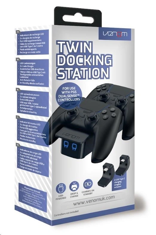 Venom VS5007 Twin pro PlayStation 5 (VS5007), černá