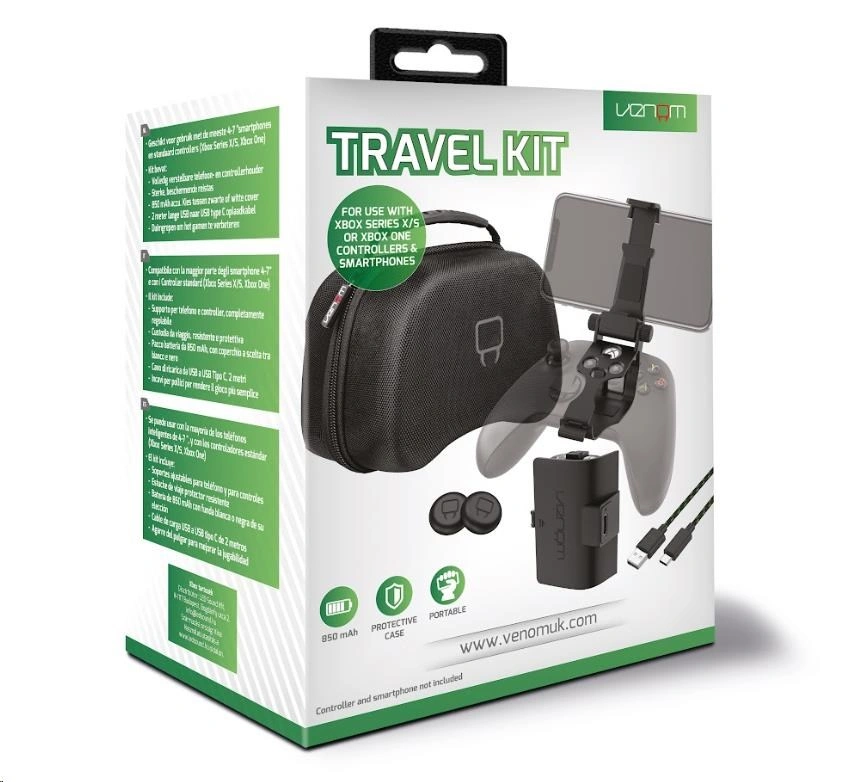 Sada Venom VS4830 Travel Kit pro Xbox Series S|X / Xbox One (VS4830), černá