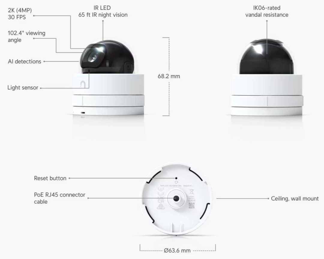 UBIQUITI UniFi Video Camera G5 Dome Ultra