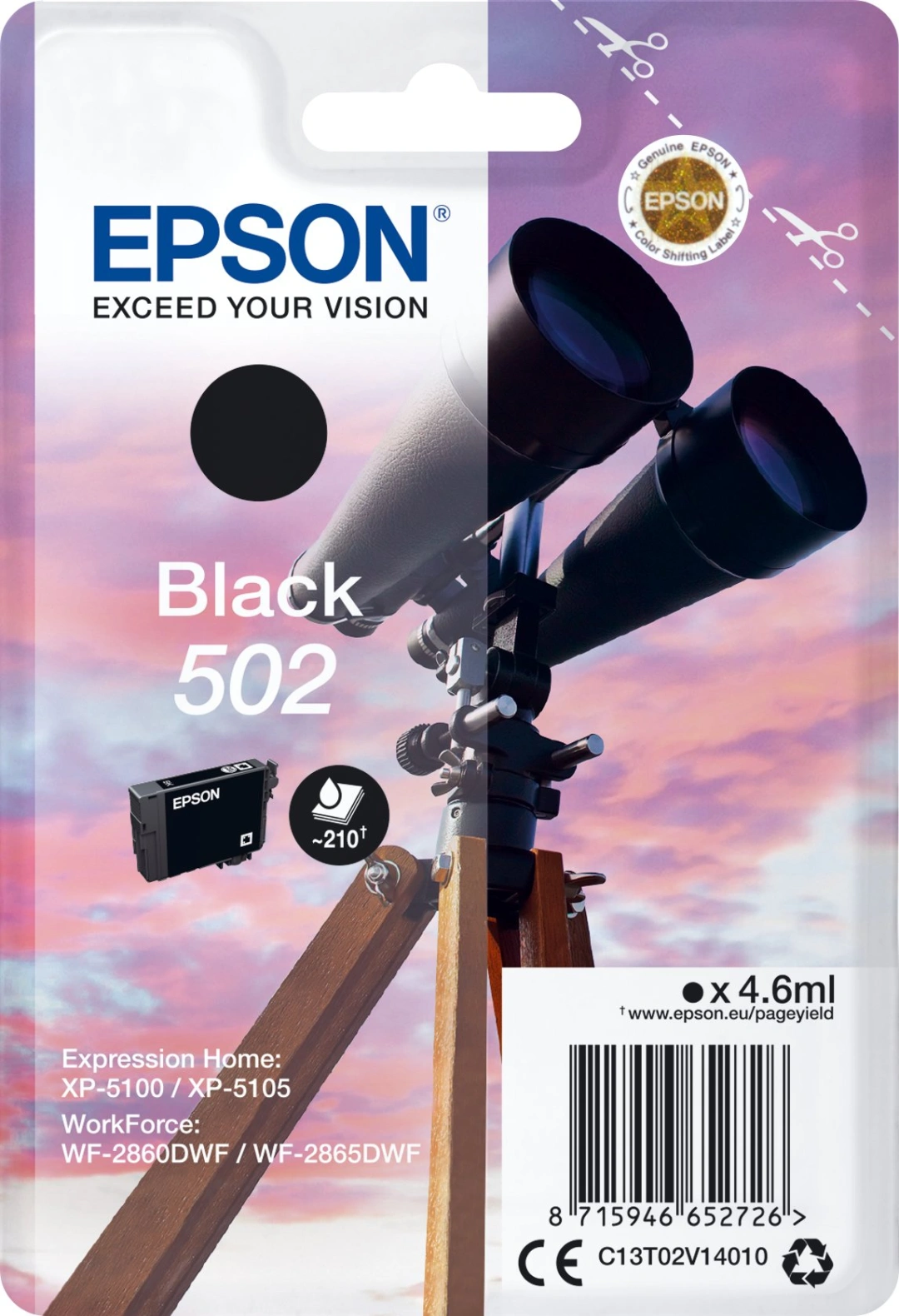 Epson C13T02V14010, černá