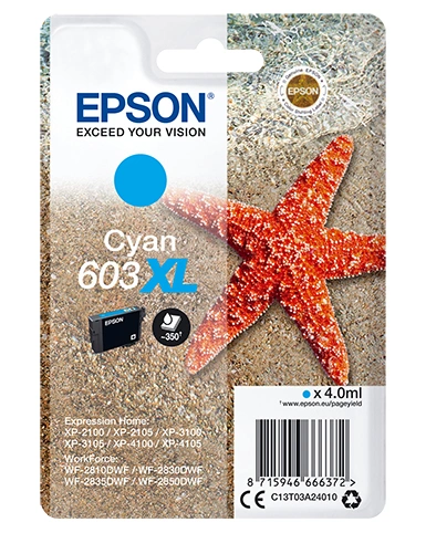 Epson T603 XL, modrá