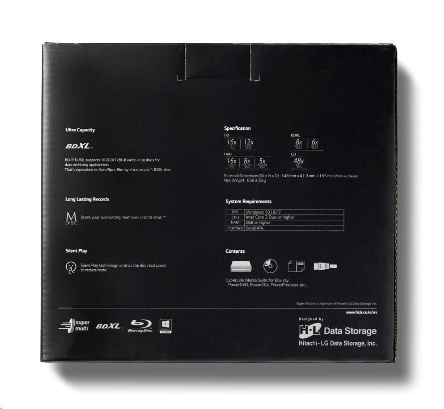 Hitachi Hitachi-LG BH16NS55 / Blu-ray / interní / SATA / černá / bulk