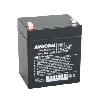 Avacom 12 V 5 Ah F2 HighRate, černá 