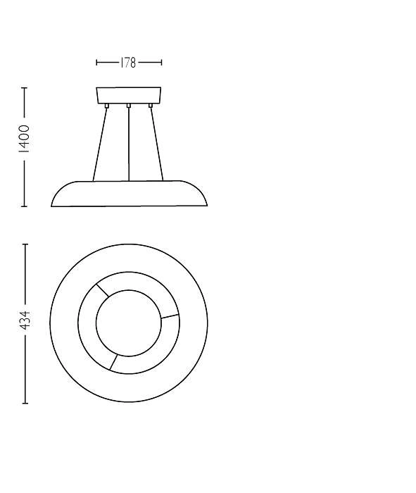 Philips Amaze 230V, 1x39W integ.LED, Black