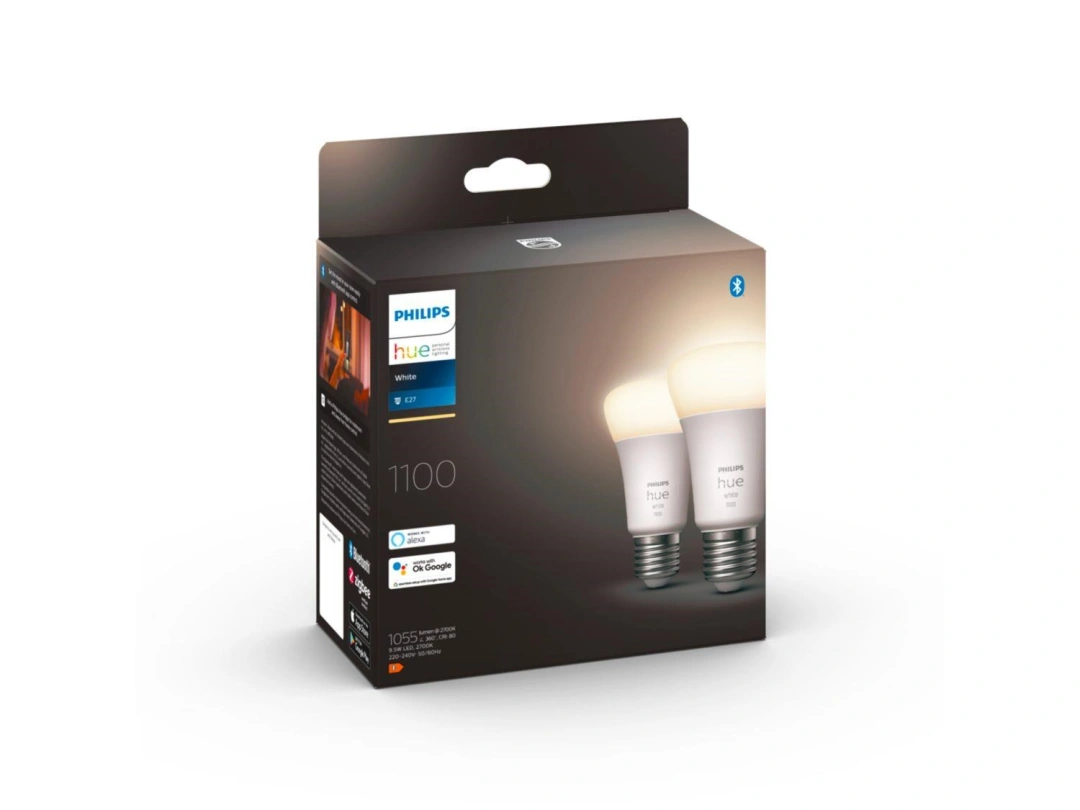 Philips Hue White 9.5W 1100lm E27 2ks