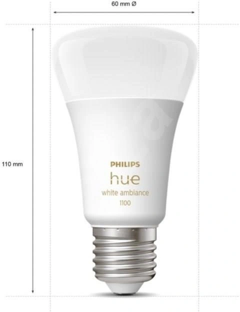 Philips žárovka Hue E27, LED, 9.5W, 3ks + bridge + switch - 2. generace s BT