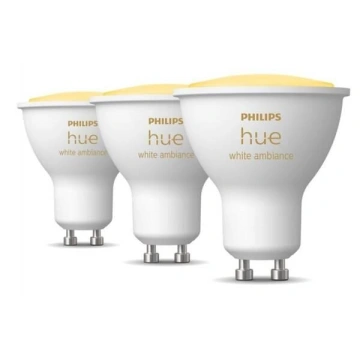 Philips Hue Bluetooth, 4,3 W, GU10, White Ambiance, 3 ks