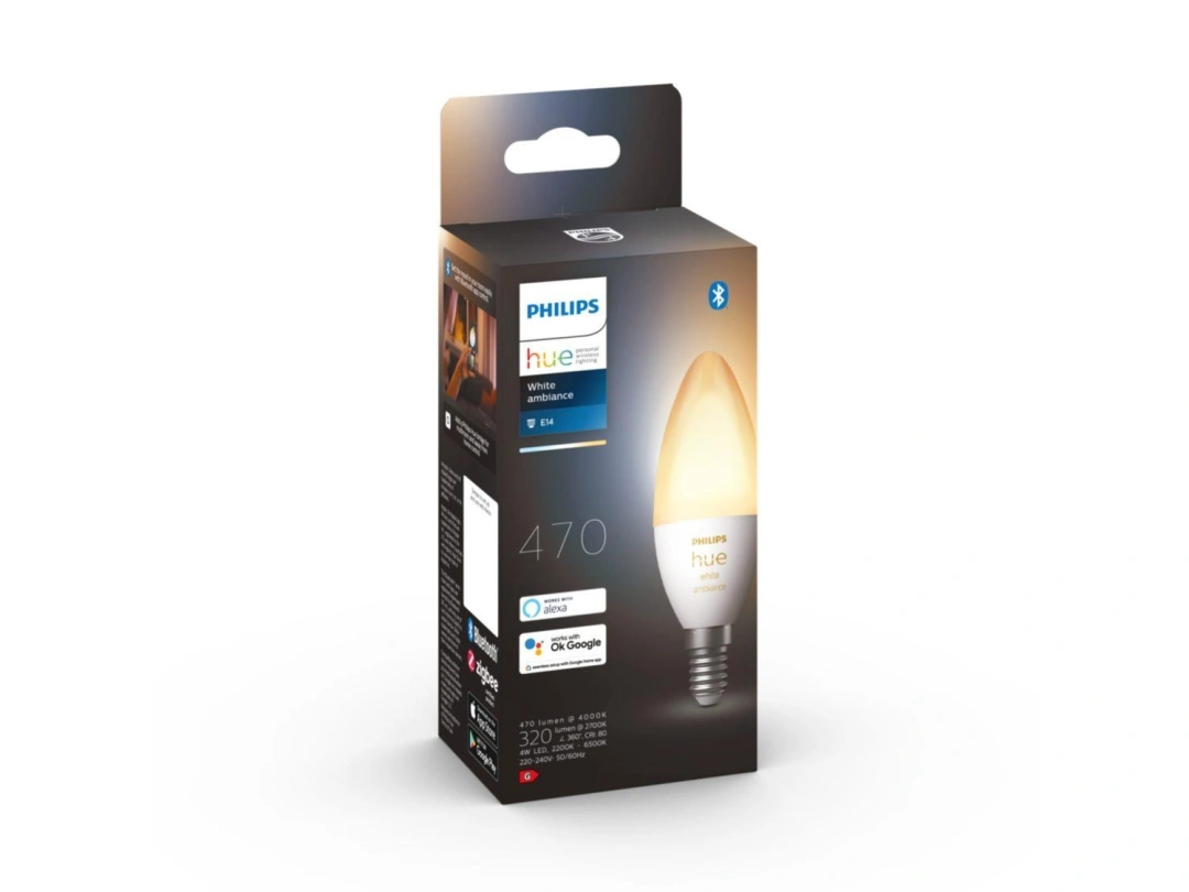 Philips Hue Bluetooth, 6 W, E14, White Ambiance