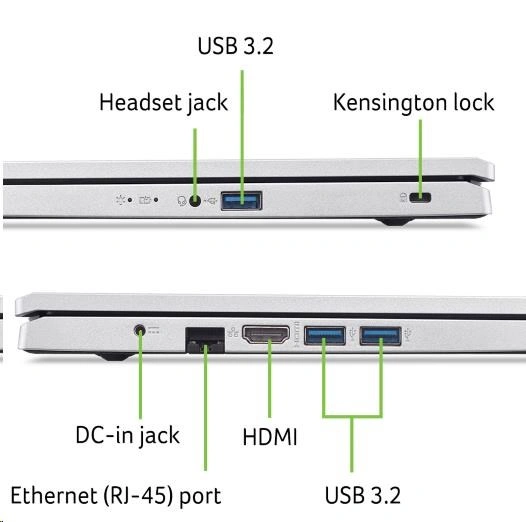 Acer Aspire 3 (A317-54), stříbrná