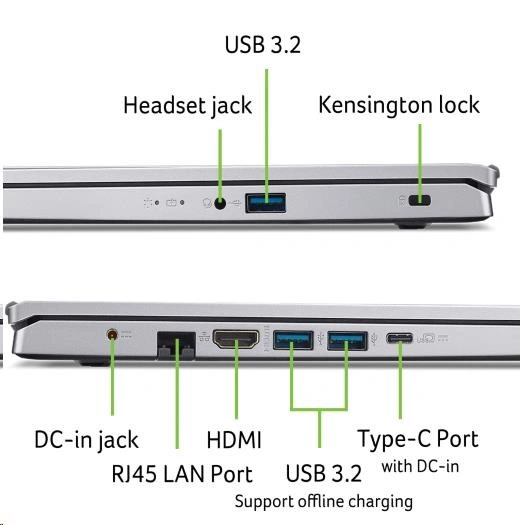 Acer Aspire 3 A315-44P (NX.KSJEC.001), stříbrná