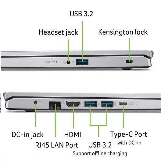 Acer Aspire 3 (A315-59-57PL), silver