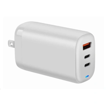 Acer síťový adaptér GaN, 65W, USB-A, 2x USB-C, EU + UK, bílá