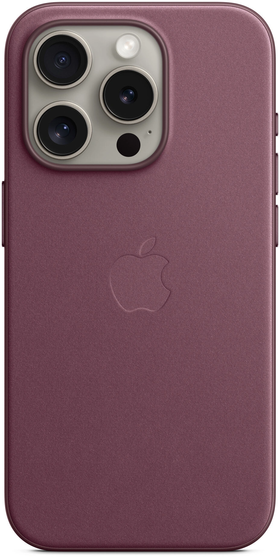 Apple kryt z tkaniny FineWoven s MagSafe na iPhone 15 Pro, morušově rudá