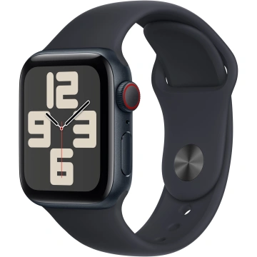 Apple Watch SE 2023, Cellular, 40mm, Midnight, Midnight Sport Band - S/M