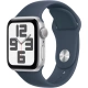 Apple Watch SE 2023, 40mm, Silver, Storm Blue Sport Band - M/L