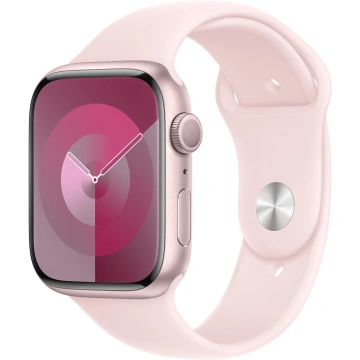 Apple Watch Series 9, 45mm, Pink, Light Pink Sport Band - M/L