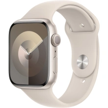 Apple Watch Series 9, 45mm, Starlight, Starlight Sport Band - S/M