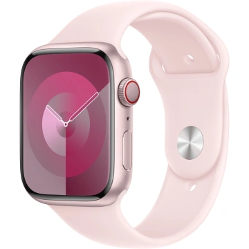 Apple Watch Series 9, Cellular, 45mm, Pink, Light Pink Sport Band - M/L