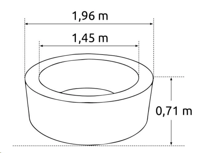 Intex Pure SPA Bubble Massage Greywood Deluxe, 196 × 71 cm