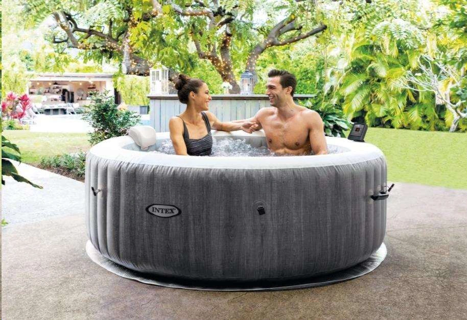 Intex Pure SPA Bubble Massage Greywood Deluxe, 196 × 71 cm