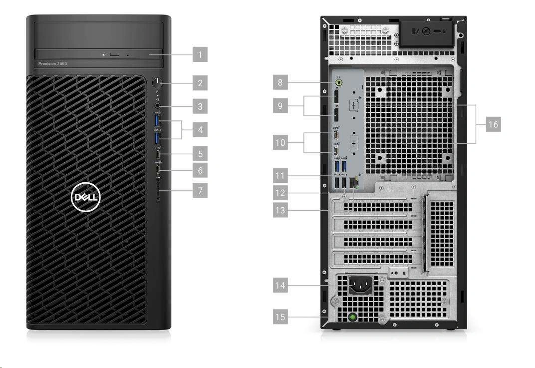 Dell Precision (3660) MT, černá (4VWV9)