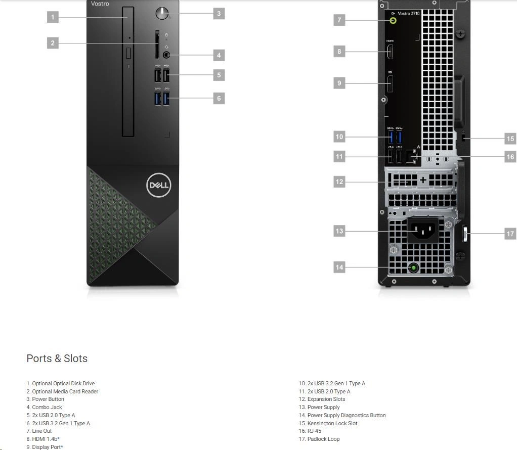 Dell Vostro (3710) SFF, černá (K9TT4)