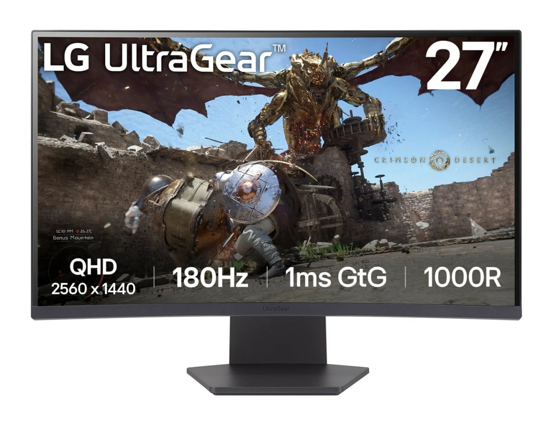 LG 27GS60QC-B monitor 68,6 cm (27") 2560 x 1440 px Full HD LCD Černá