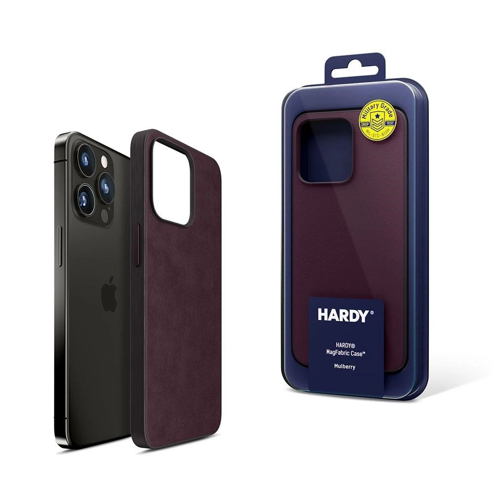 3MK ochranný kryt HARDY MagFabric Case pro Apple iPhone 15 Pro, Mulberry