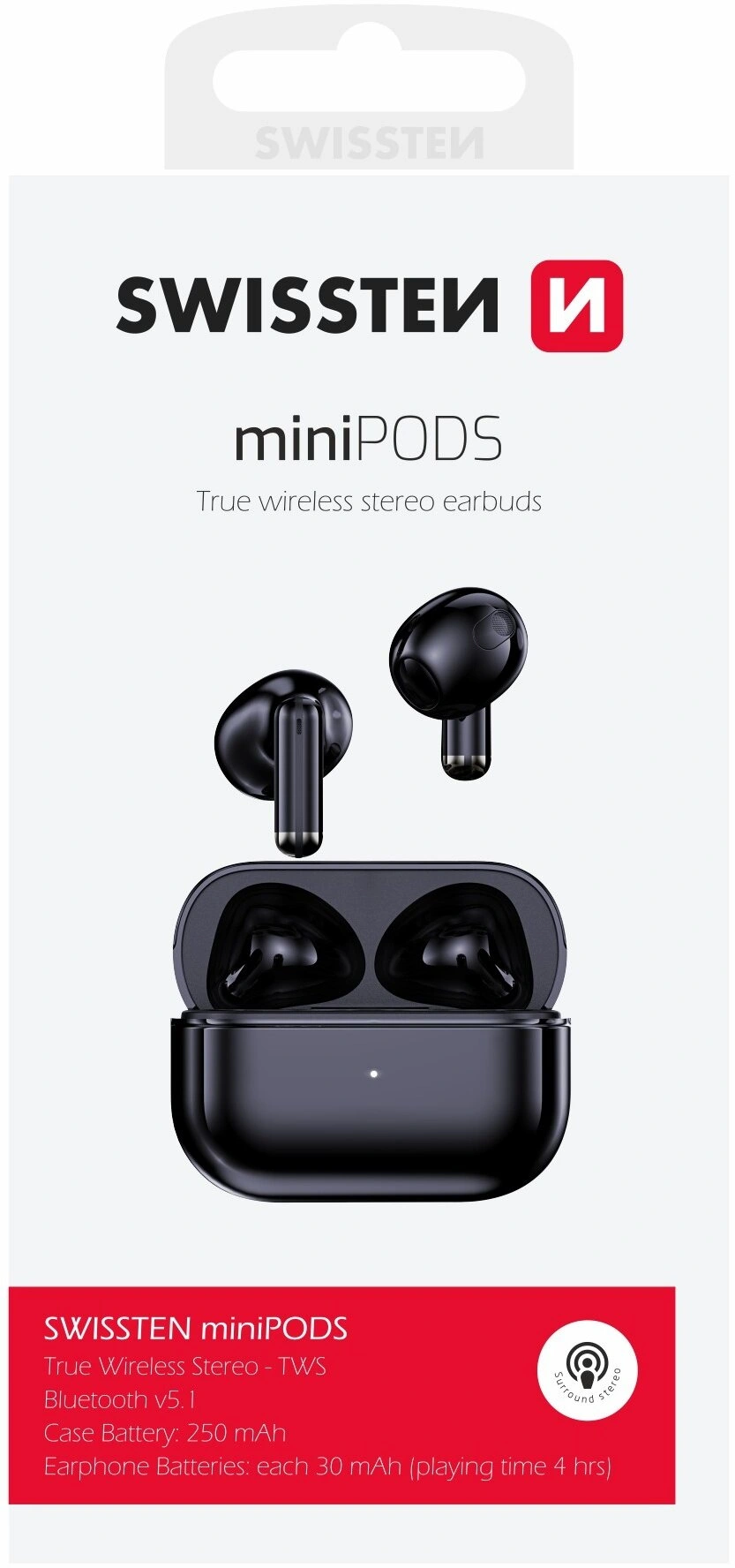 Swissten Minipods, black