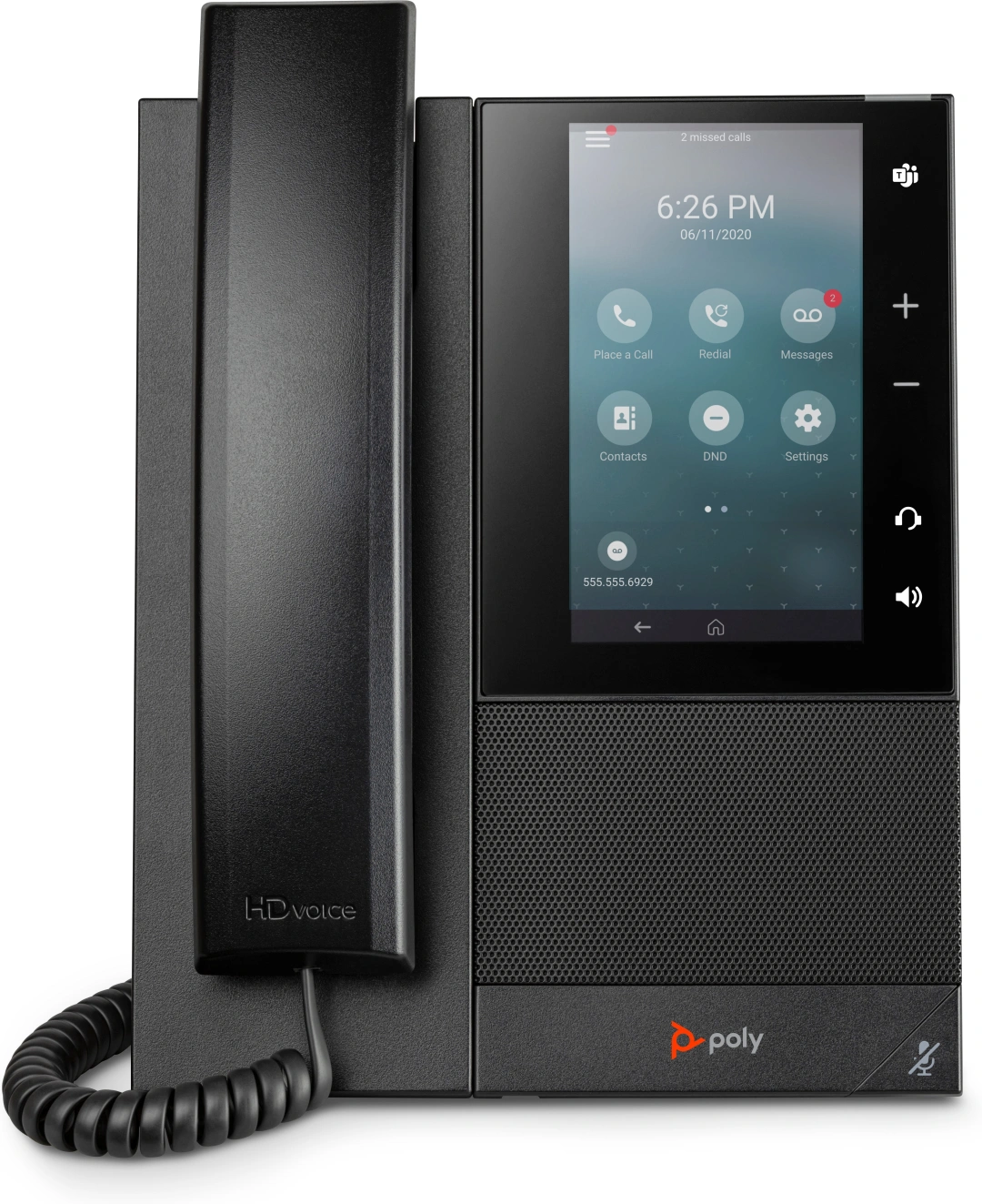 POLY Firemní multimediální telefon Poly CCX 505 s protokolem Open SIP a podporou technologie PoE