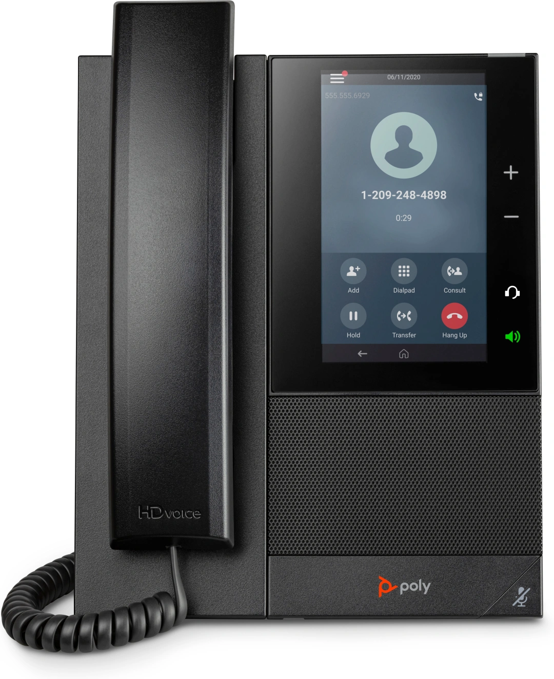 POLY Firemní multimediální telefon Poly CCX 505 s protokolem Open SIP a podporou technologie PoE