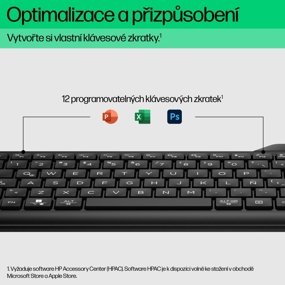 HP Dvourežimová bezdrátová klávesnice HP 475