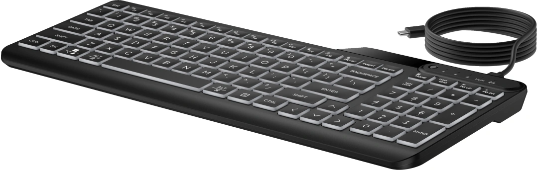 HP 405 Multi-Device Backlit Wired Keyboard