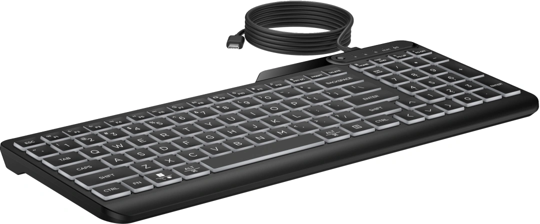 HP 405 Multi-Device Backlit Wired Keyboard