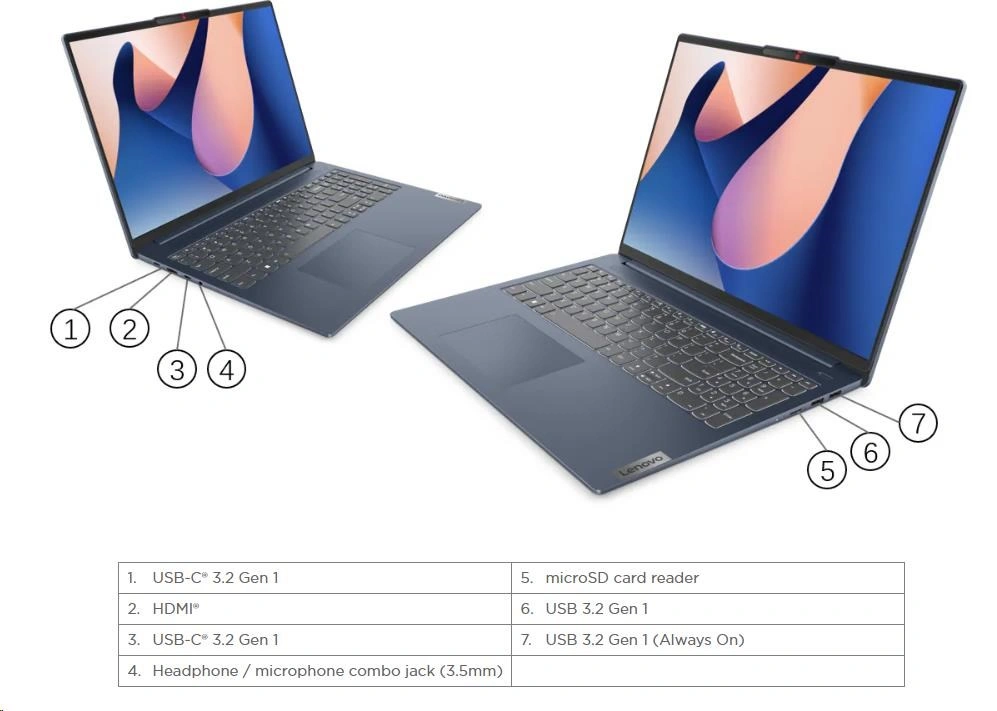 Lenovo IdeaPad Slim 5 16IAH8, modrá