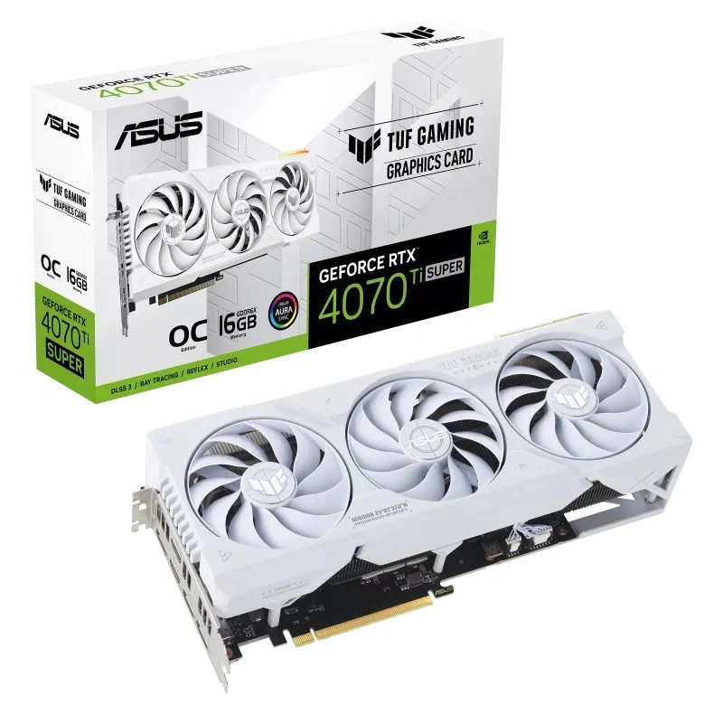 ASUS TUF Gaming GeForce RTX 4070 Ti SUPER White OC Edition, 16GB GDDR6X