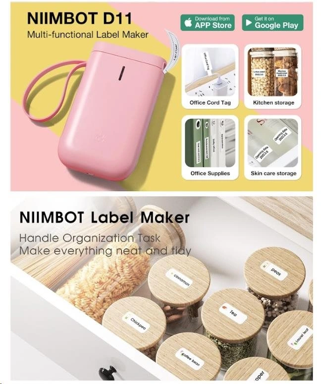 Niimbot D11 Smart, růžová + role štítků