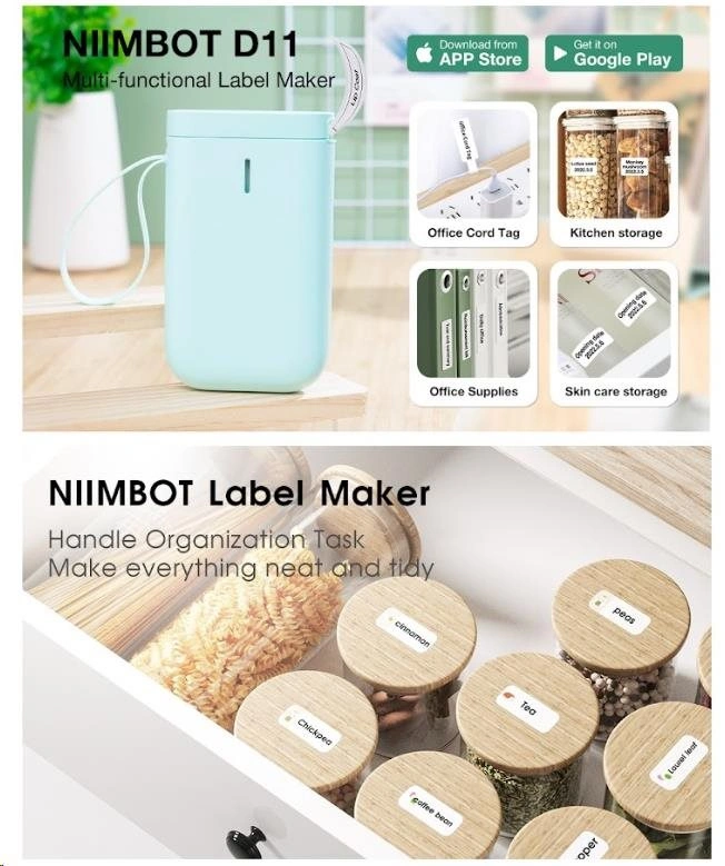 Niimbot D11 Smart, modrá + role štítků